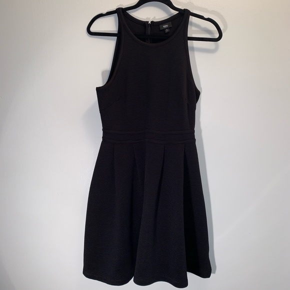 Mossimo Black Ribbed Skater Dress 